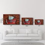 Wallity CAM-4014 Pintura Decorativa de Vidrio Templado Multicolor 46 x 72 cm